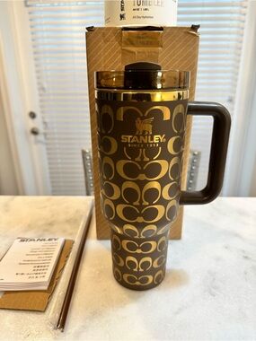 Stanley Coach Unique Collaboration Limited Edition Brown & Gold 40oz Tumbler